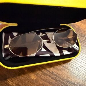 Marc Jacobs Aviator Frame Brown Lens Sunglasses